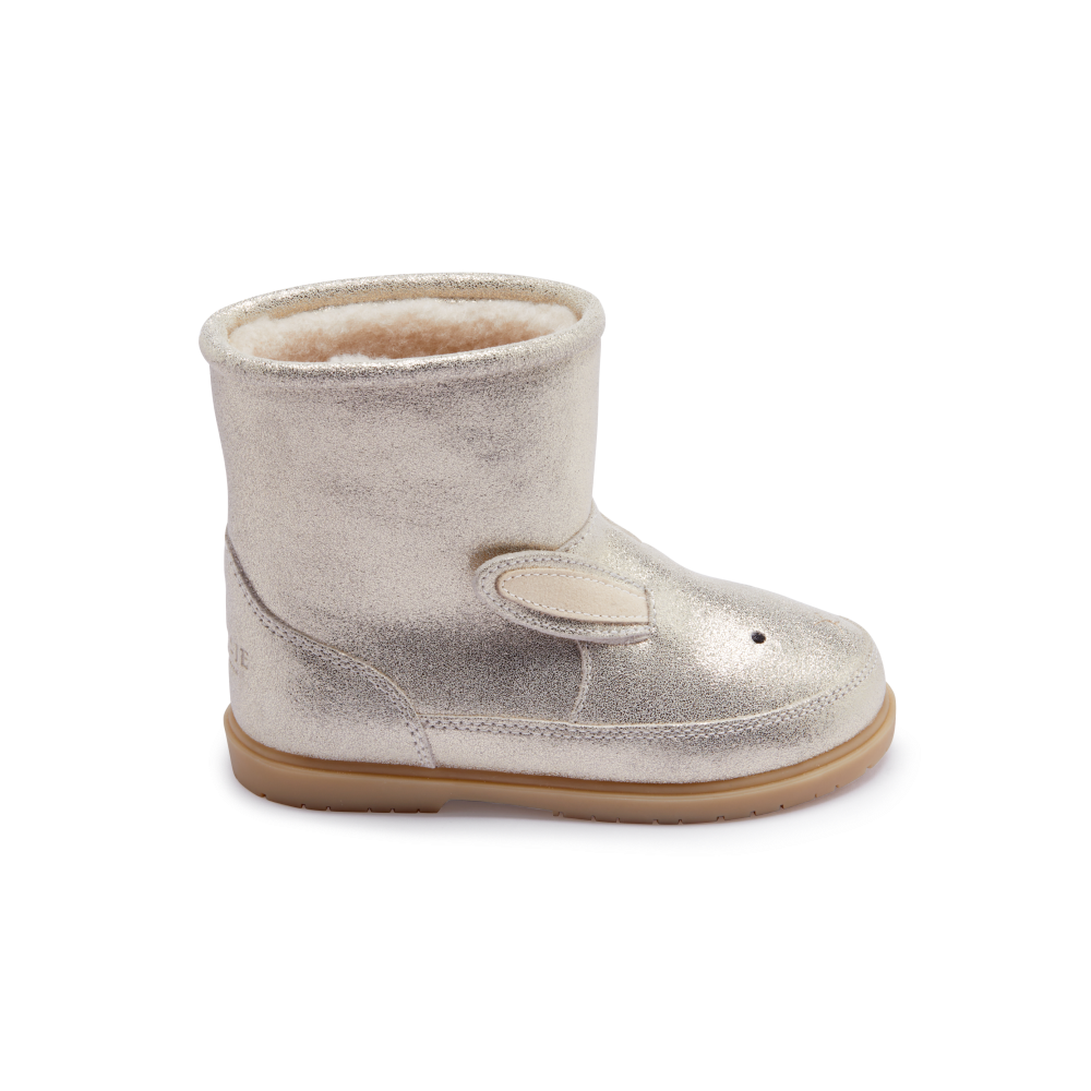 Xelly Boots | Bunny | Silver Metallic Leather