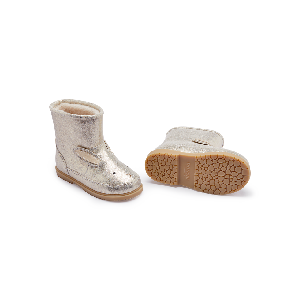 Xelly Boots | Bunny | Silver Metallic Leather