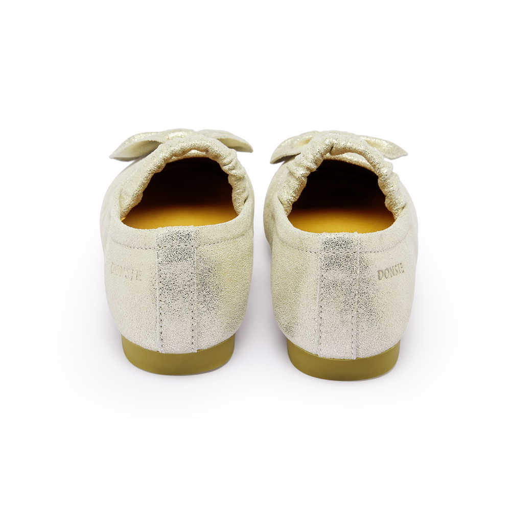 Mylah Ballerinas | Silver Metallic Leather