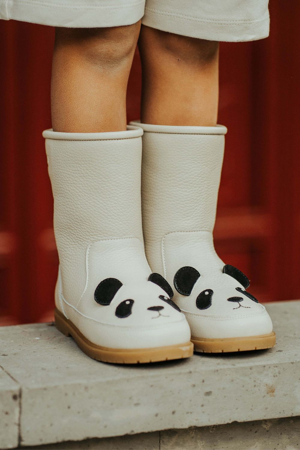 Wadudu Classic Boots | Panda | Off White Leather