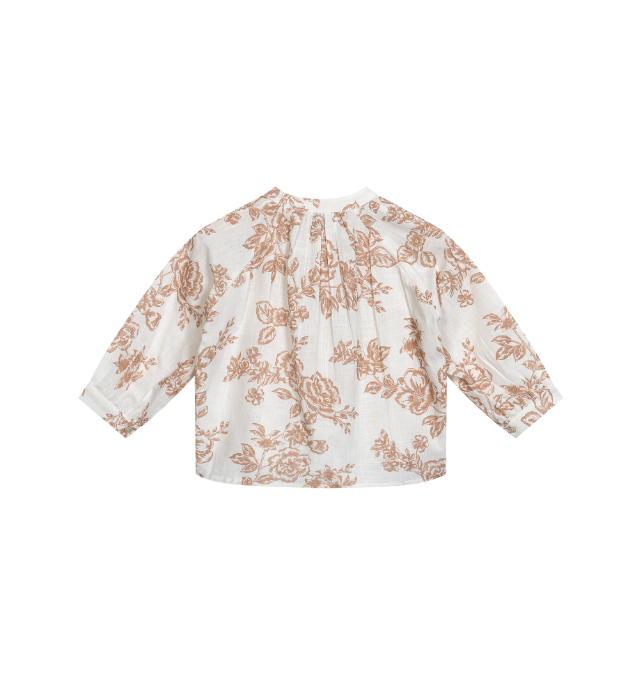 Rose Mini Uma Blouse | Cream - Rose Flowers