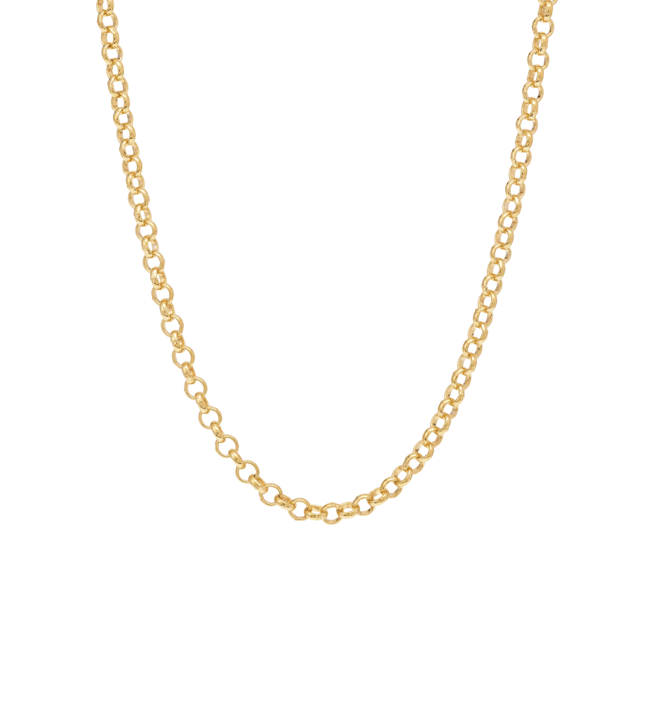 Jasseron Plain Necklace | Gold Plated