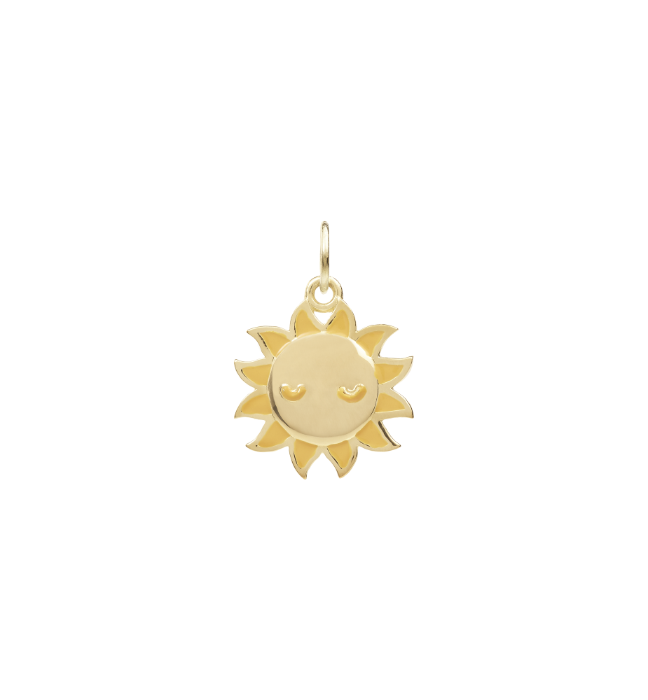 Rays of Sun Charm | Yellow Gold