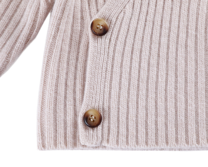 Elo Merino Wool Cardigan | Soft Blush