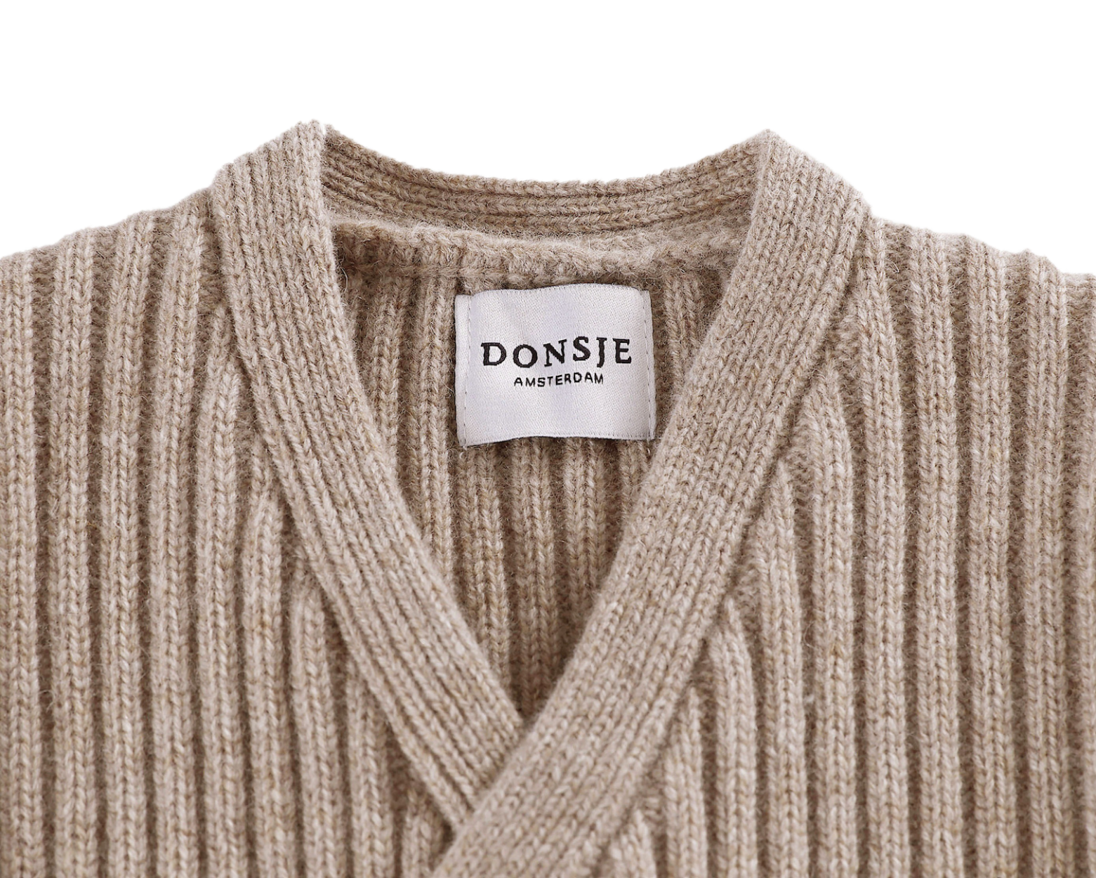 Elo Merino Wool Cardigan | Beige Melange