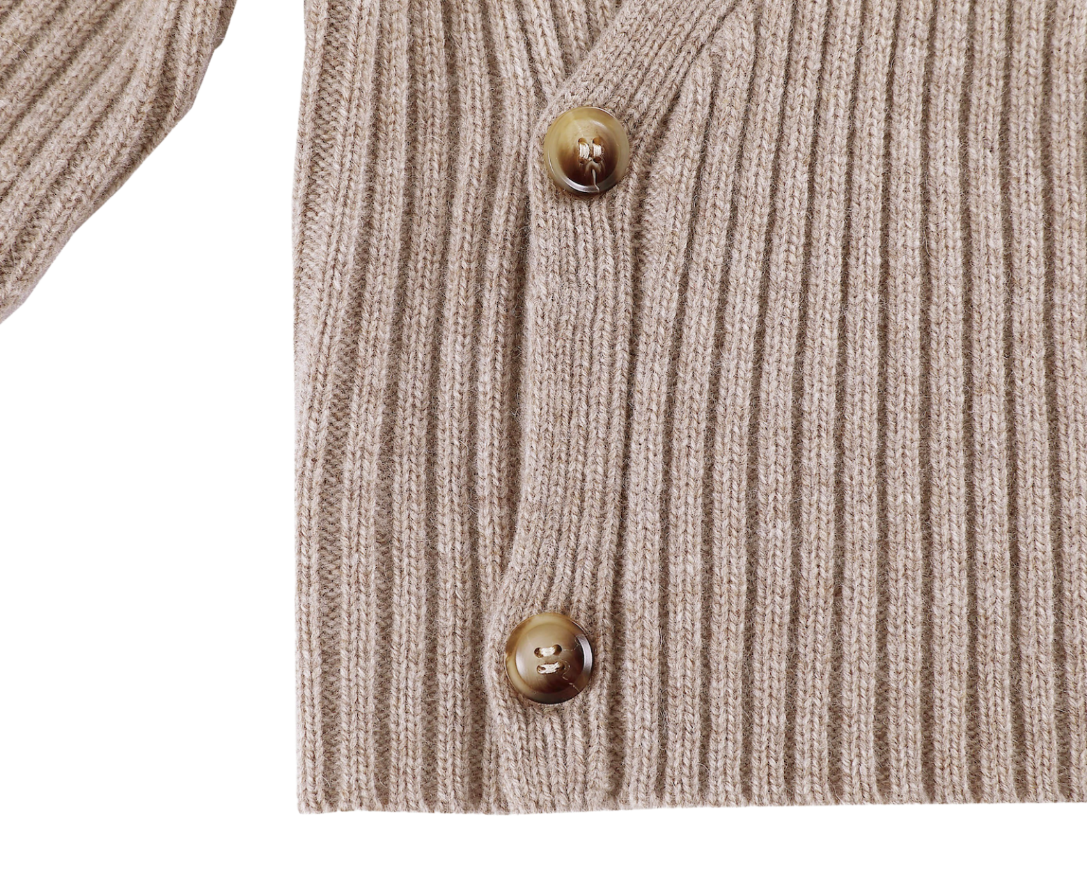 Elo Merino Wool Cardigan | Beige Melange