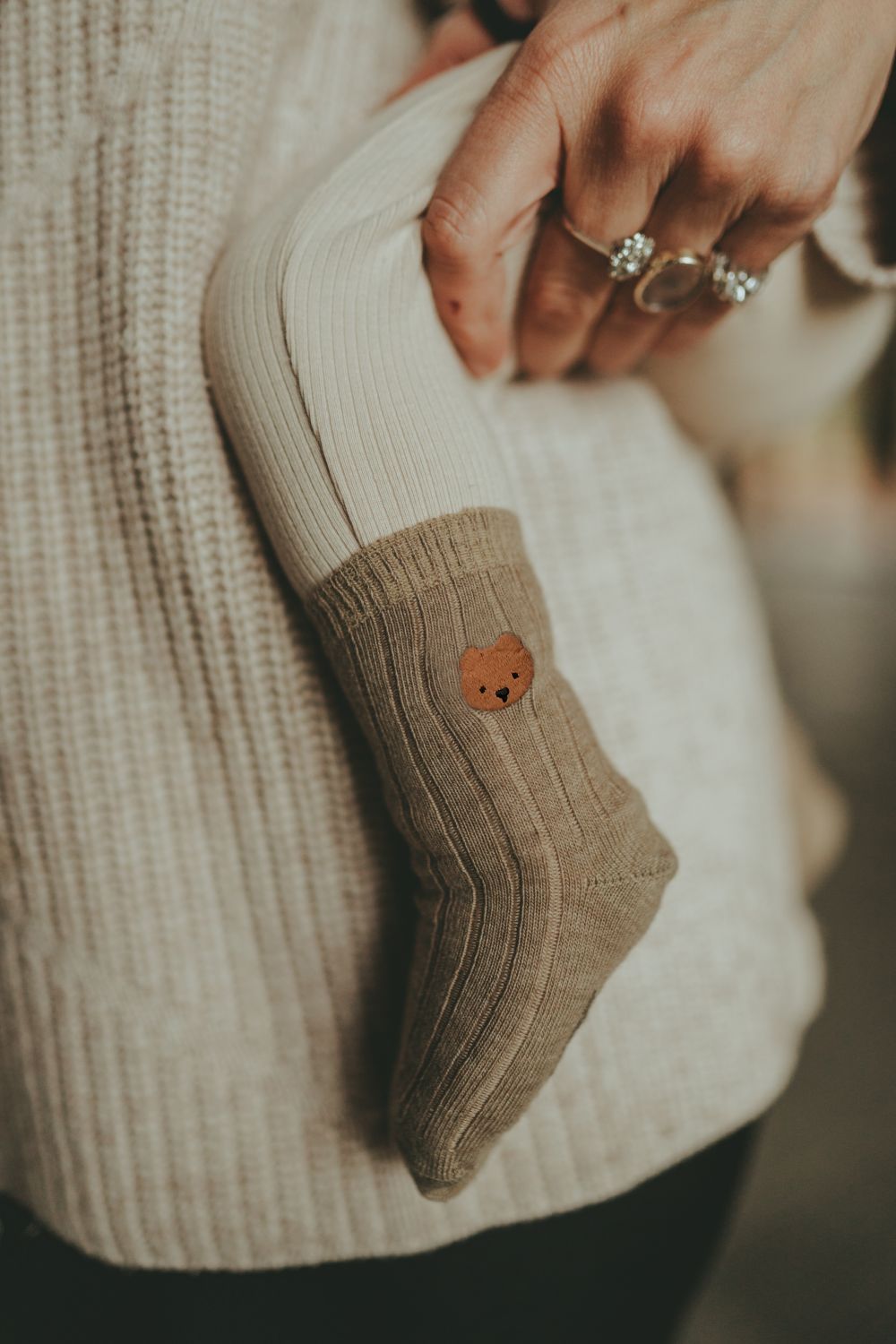 Bell Socks | Bear | Dusty Green