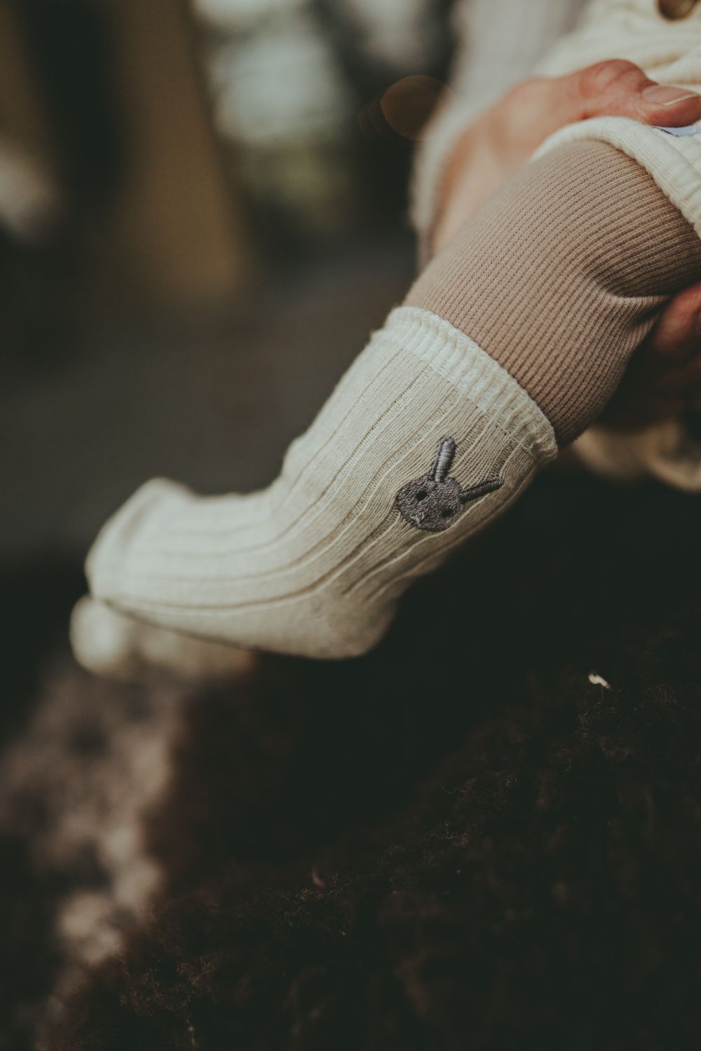 Bell Socks | Bunny | Warm White
