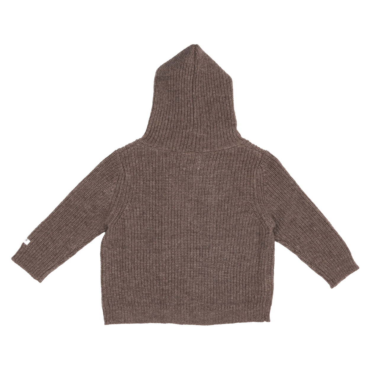 Tristan Merino Wool Cardigan | Dark Taupe Melange