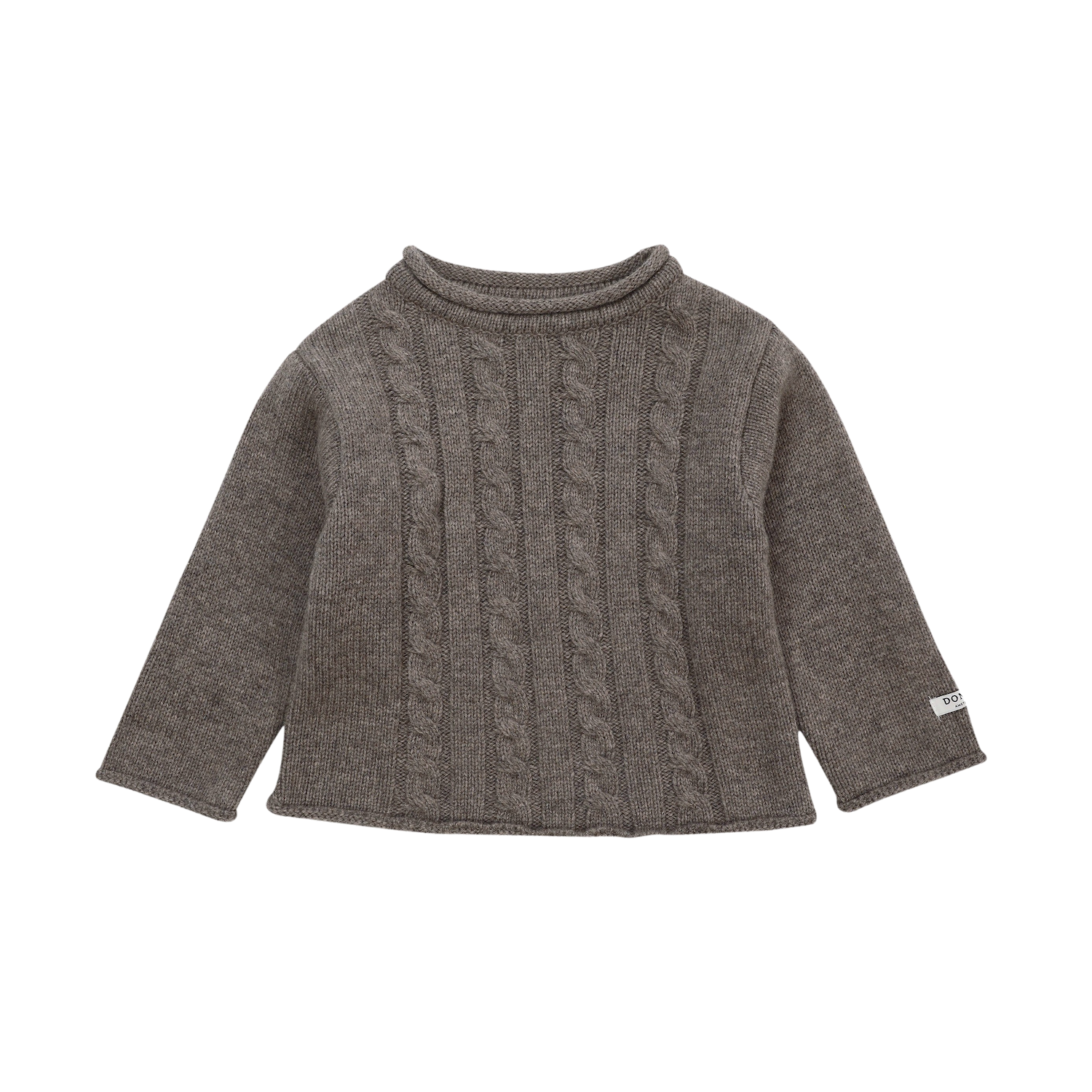 Meri Merino Wool Sweater | Dark Taupe Melange