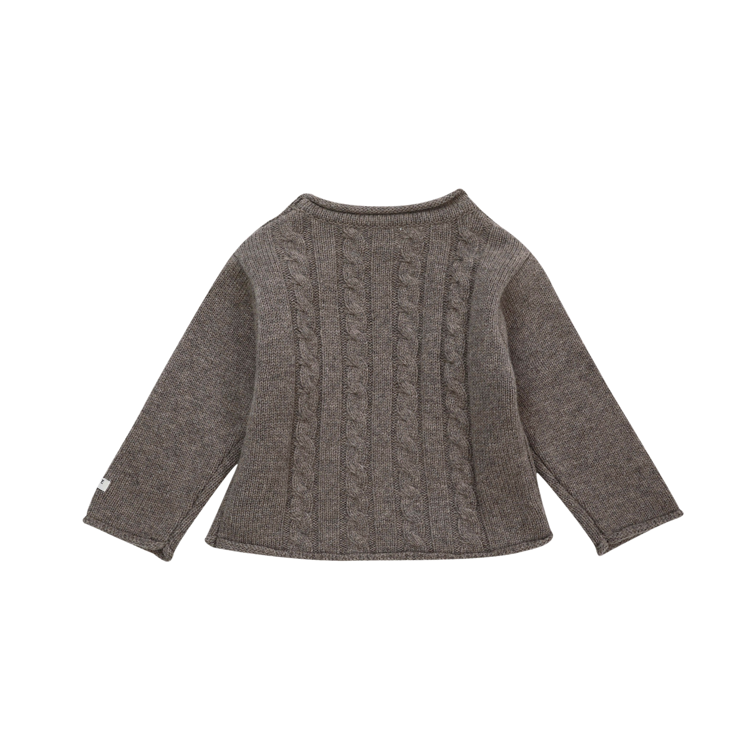 Meri Merino Wool Sweater | Dark Taupe Melange