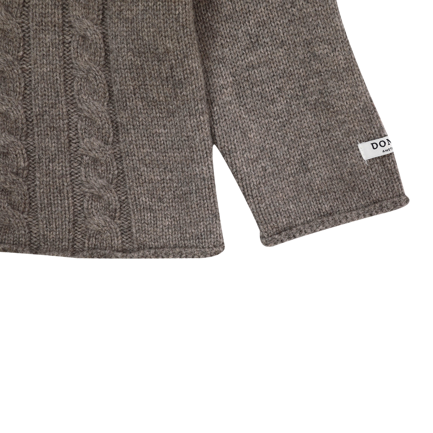 Meri Merino Wool Sweater | Dark Taupe Melange