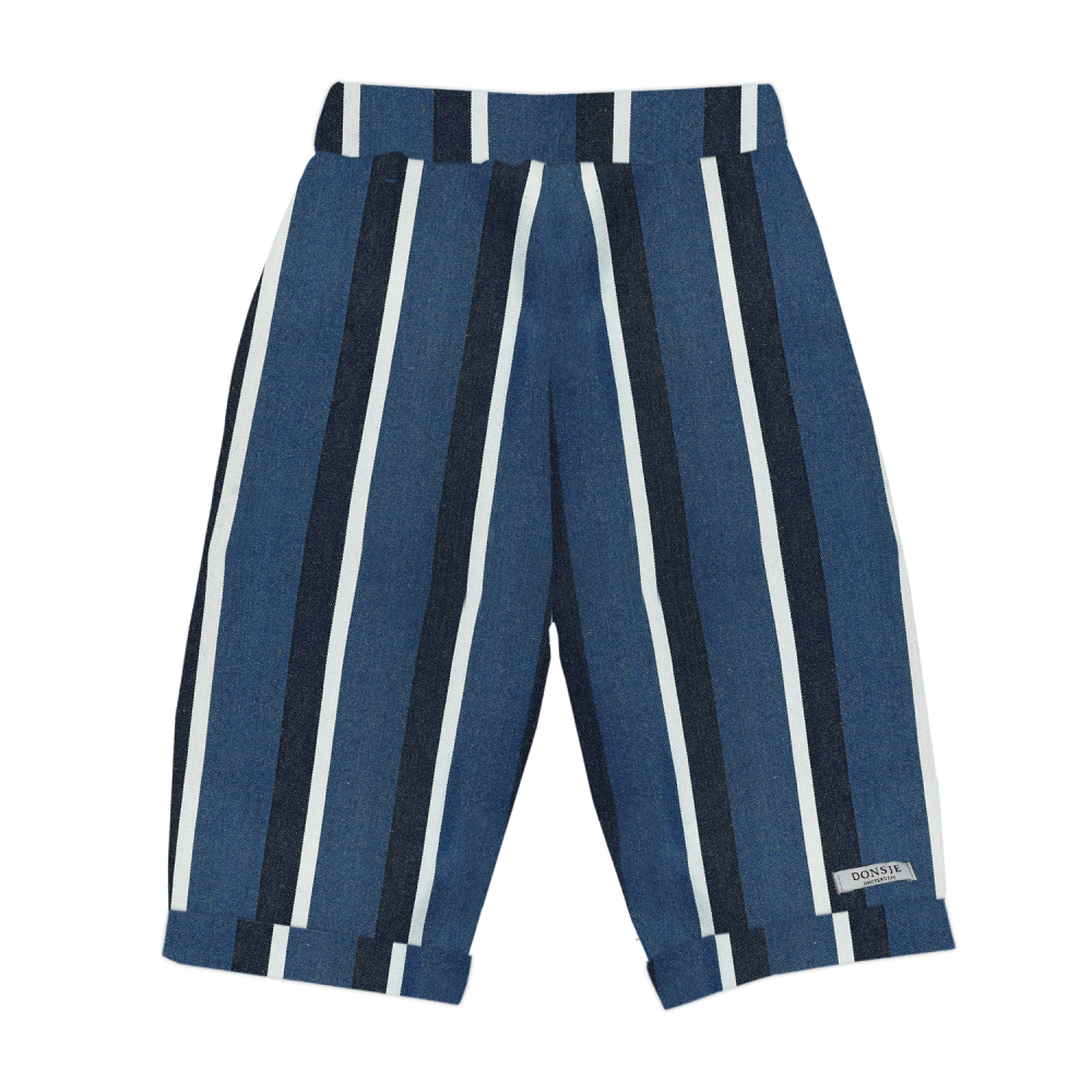 Mink Trousers | Vintage Blue - White Striped