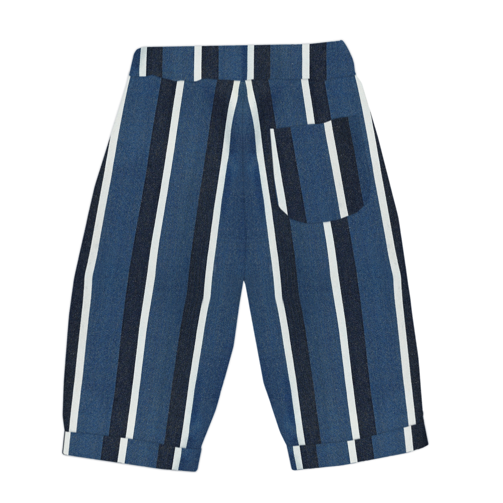 Mink Trousers | Vintage Blue - White Striped