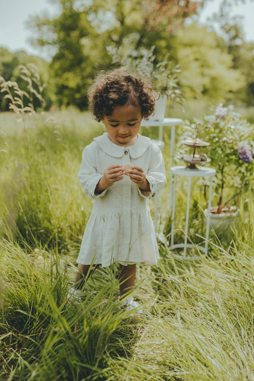 Noelle Dress | Warm White Melange