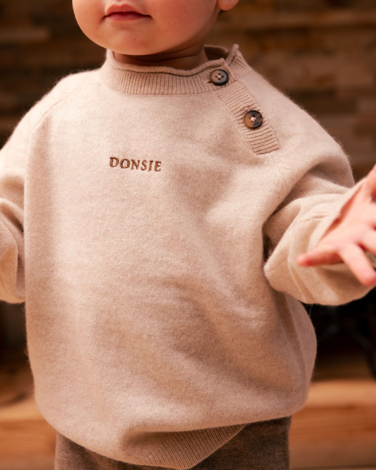 Collyns Cashmere Wool Sweater | Soft Sand Melange