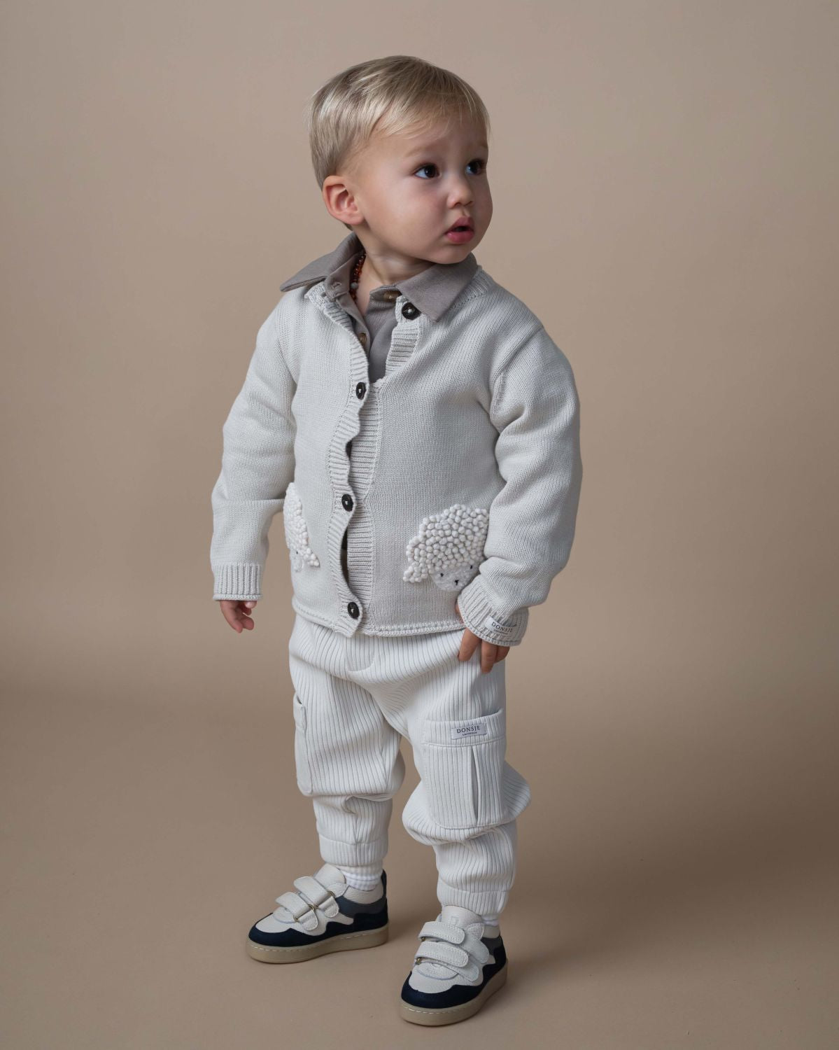 Dieck Cardigan | Lammies | White Sand