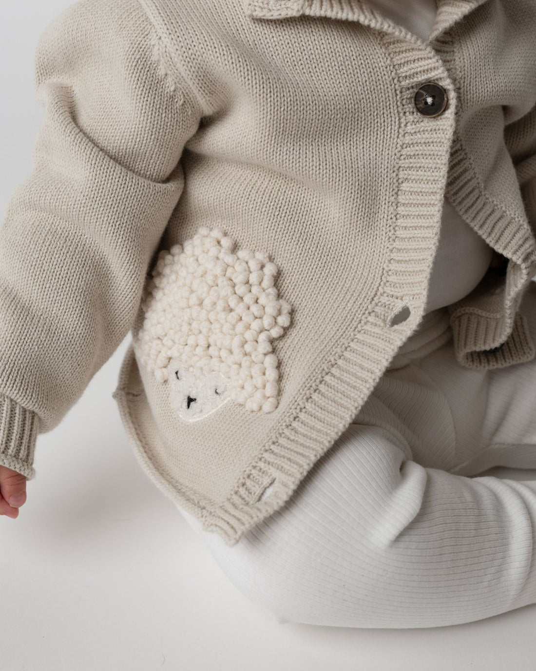 Dieck Cardigan | Lammies | White Sand