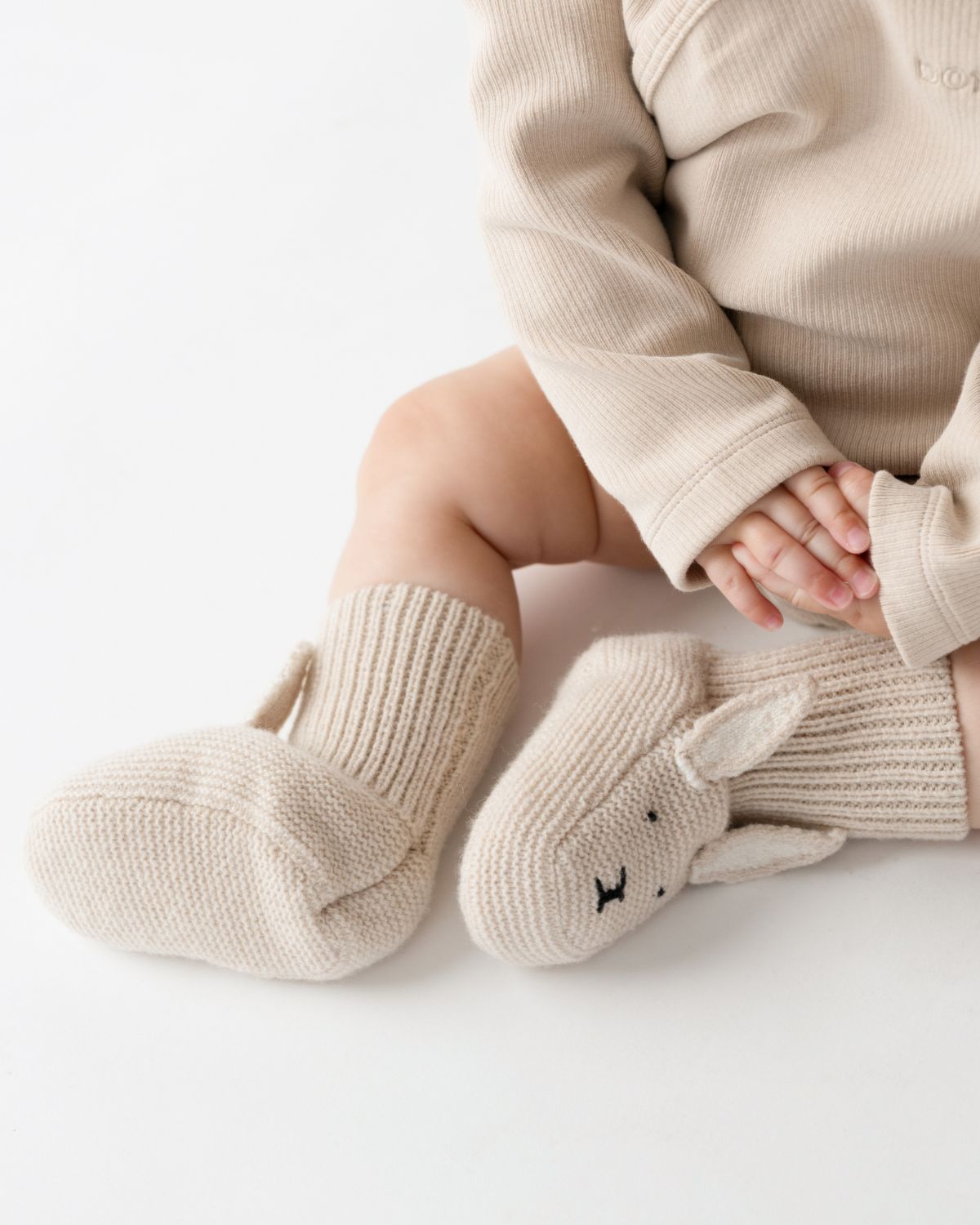 Maicer Merino Wool Booties | Bunny | Soft Sand