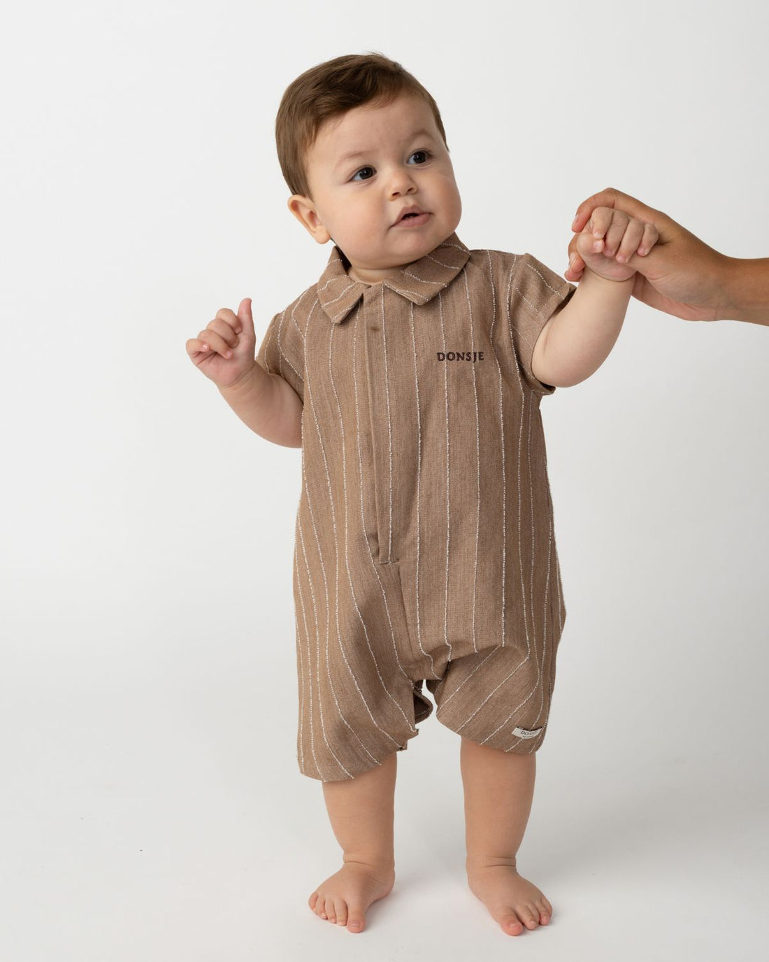 Kajani Playsuit | Milk Chocolate Striped