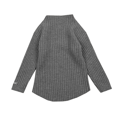 Dai Merino Wool Sweater | Grey Melange