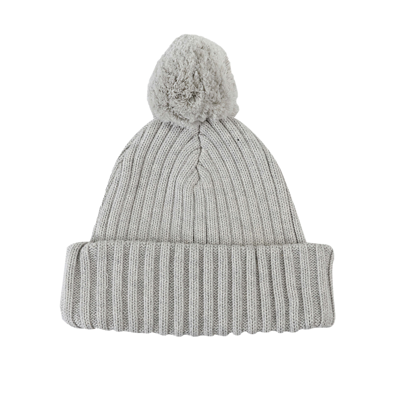 Poppom Hat | Pale Grey Melange