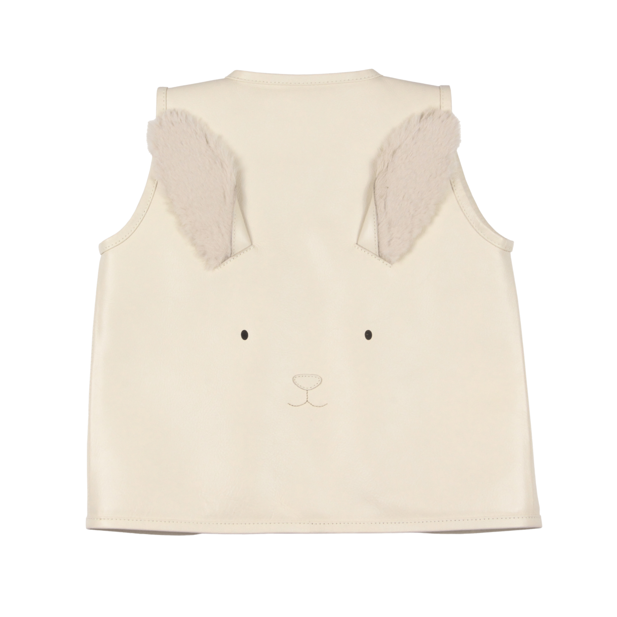 Noa Gilet | Snow Bunny | Cream Leather