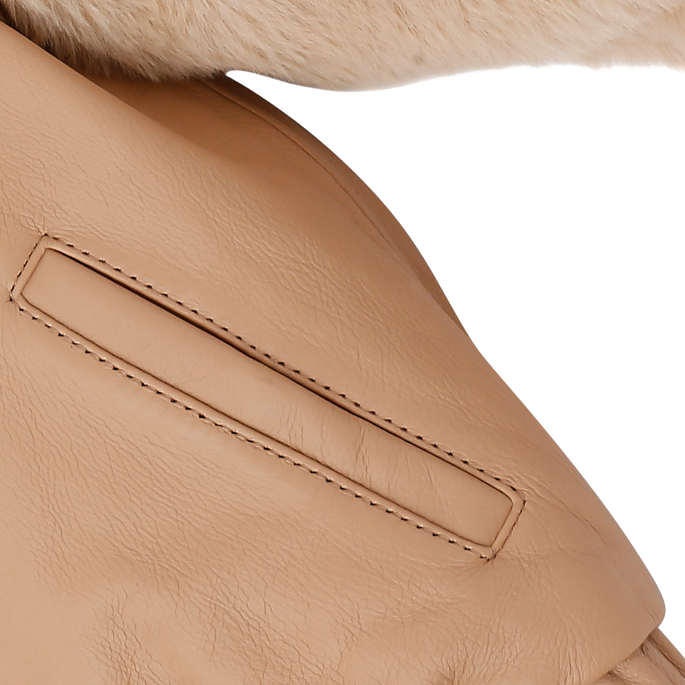 Yuki Leather Jacket | Fluffy Bunny | Light Rust Leather