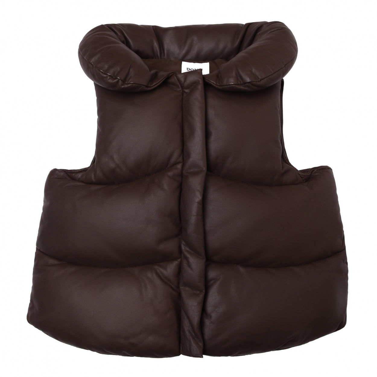 Flane Leather Bodywarmer | Chocolate Leather