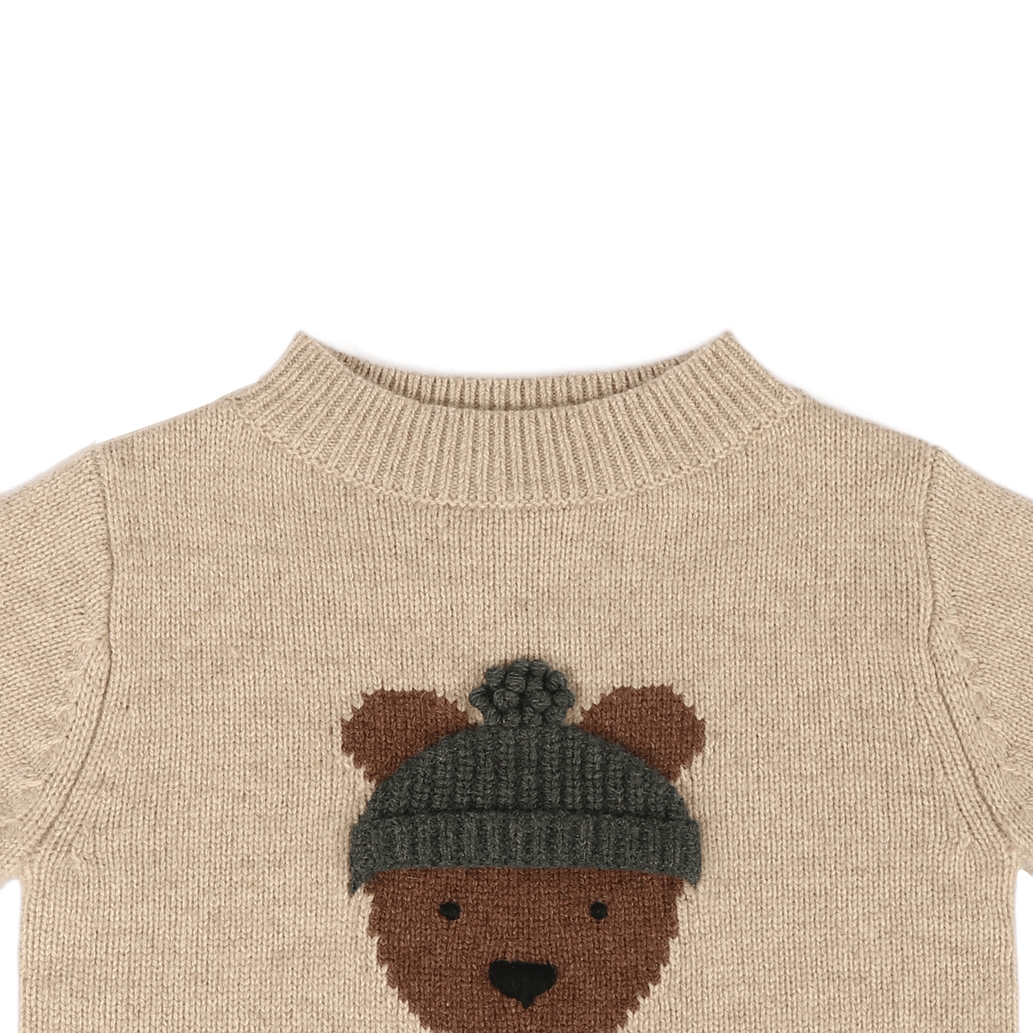 Denn Merino Wool Sweater | Bear | Biscotti Melange