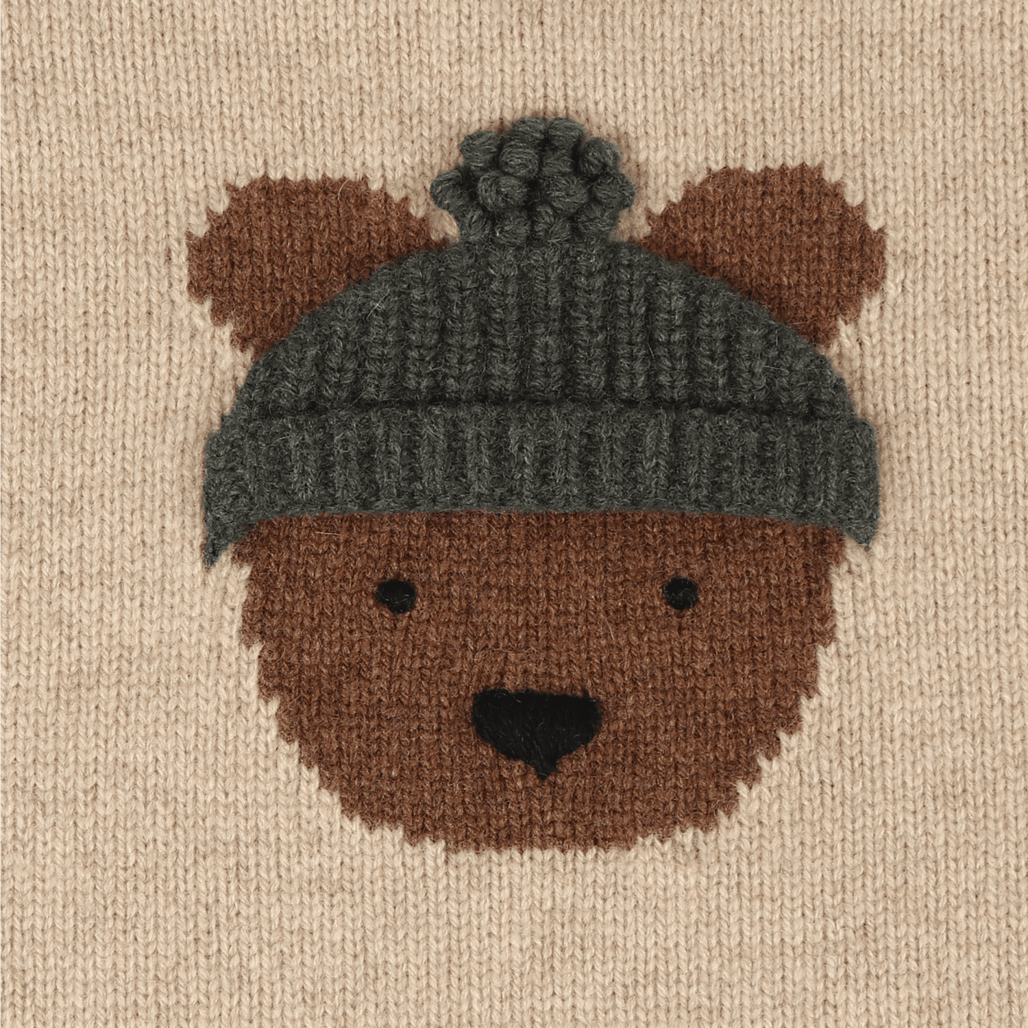 Denn Merino Wool Sweater | Bear | Biscotti Melange