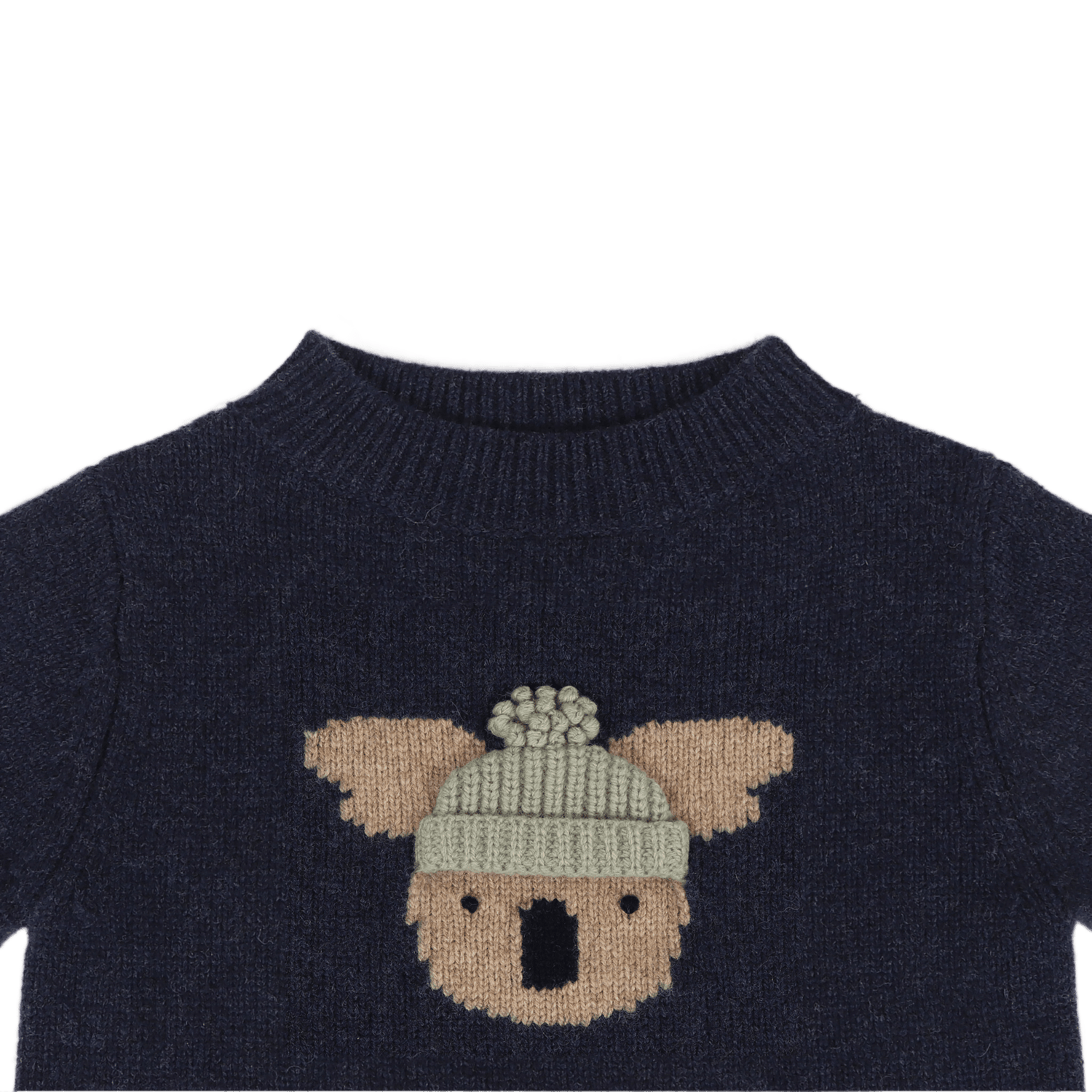 Denn Merino Wool Sweater | Koala | Blue Marine Melange