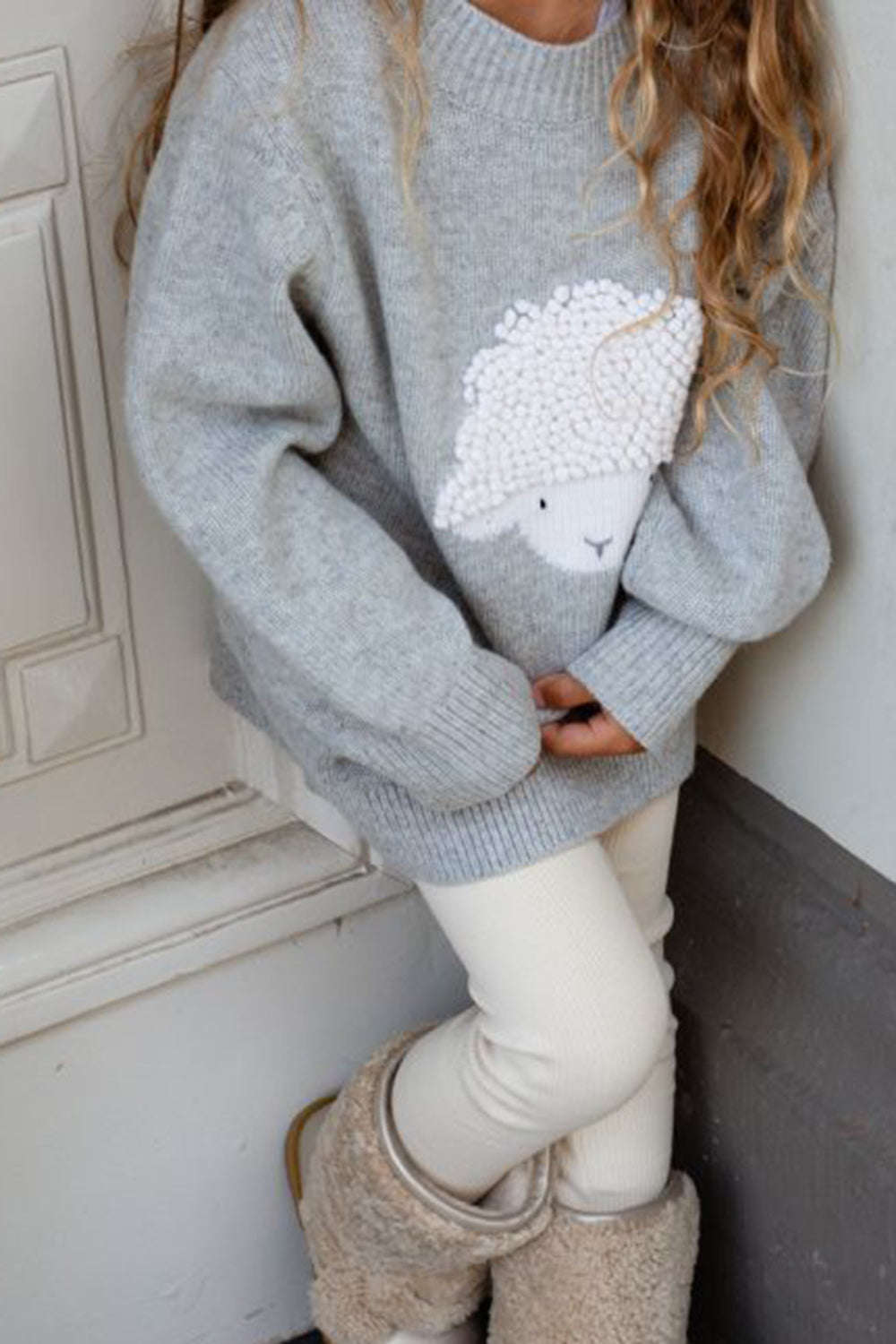 Denn Merino Wool Sweater | Lammy | Soft Grey Melange