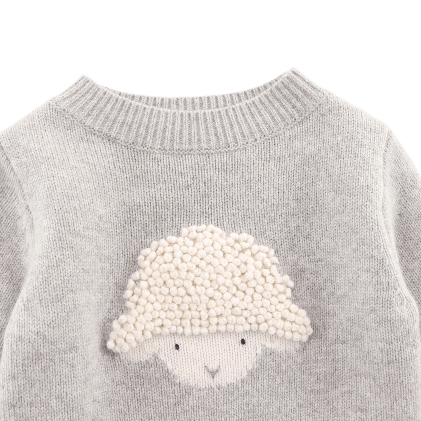 Denn Merino Wool Sweater | Lammy | Soft Grey Melange