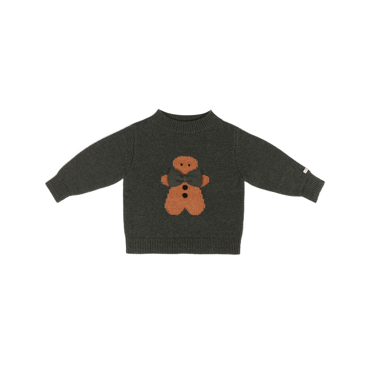 Denn Merino Wool Sweater | Gingerbread | Night Green