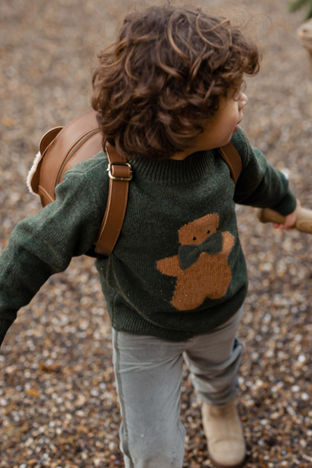 Denn Merino Wool Sweater | Gingerbread | Night Green