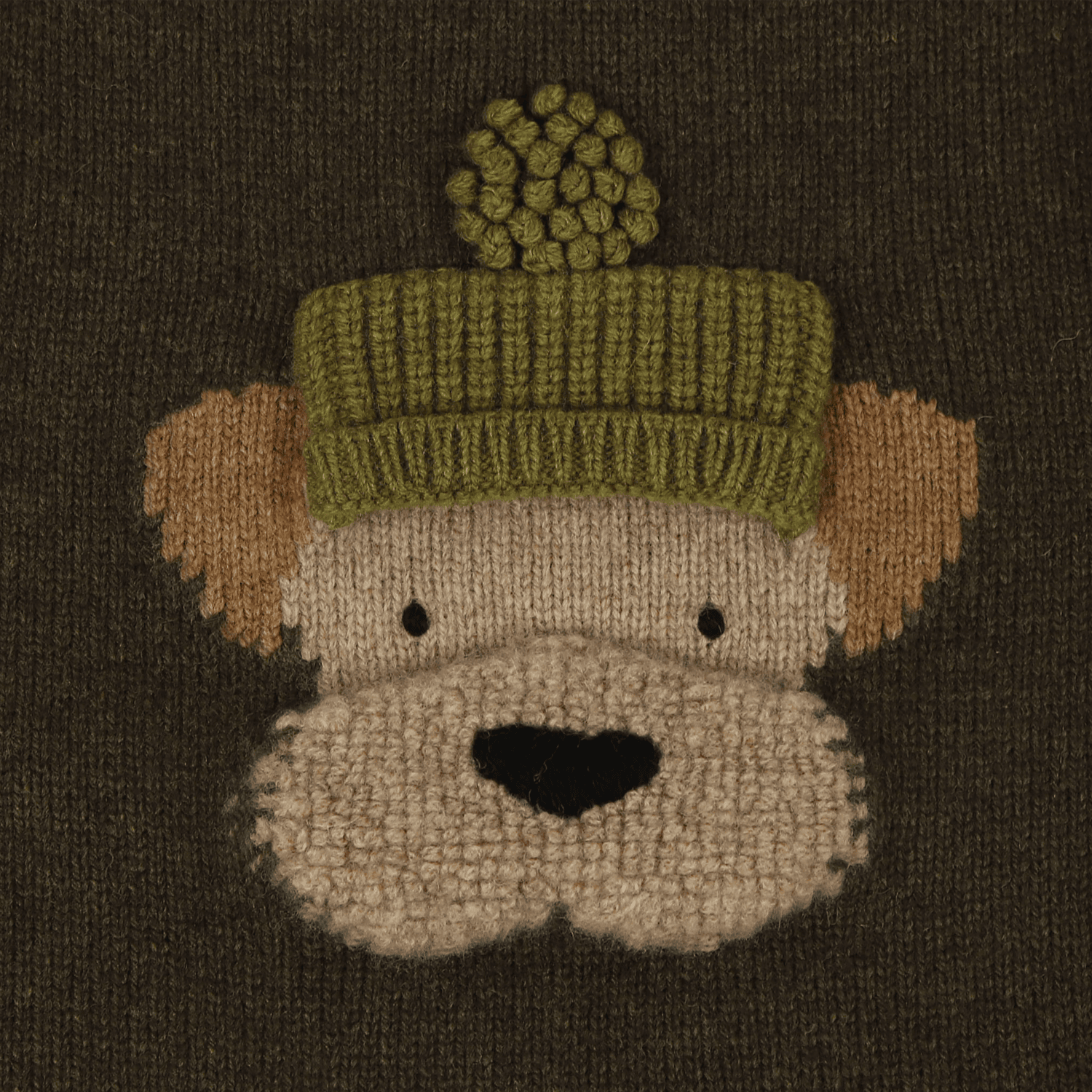 Denn Merino Wool Sweater | Terrier | Dark Olive