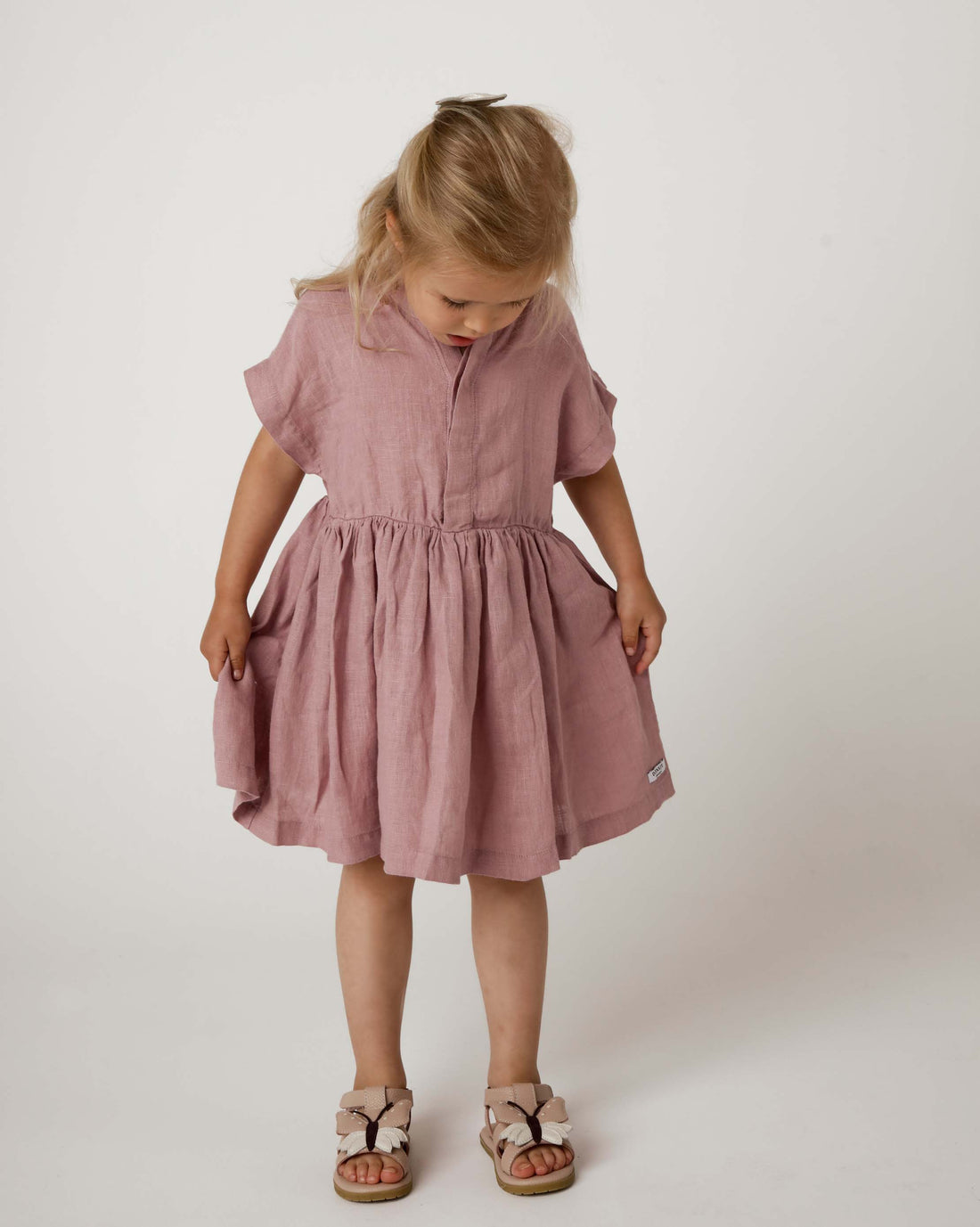 Byzou Linen Dress | Purple Violet