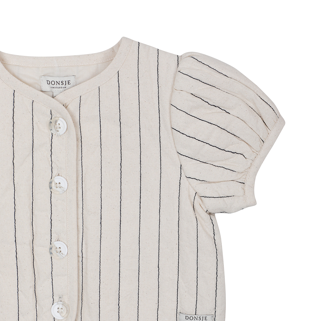 Milenna Jacket | Soft Sand - Blue Striped