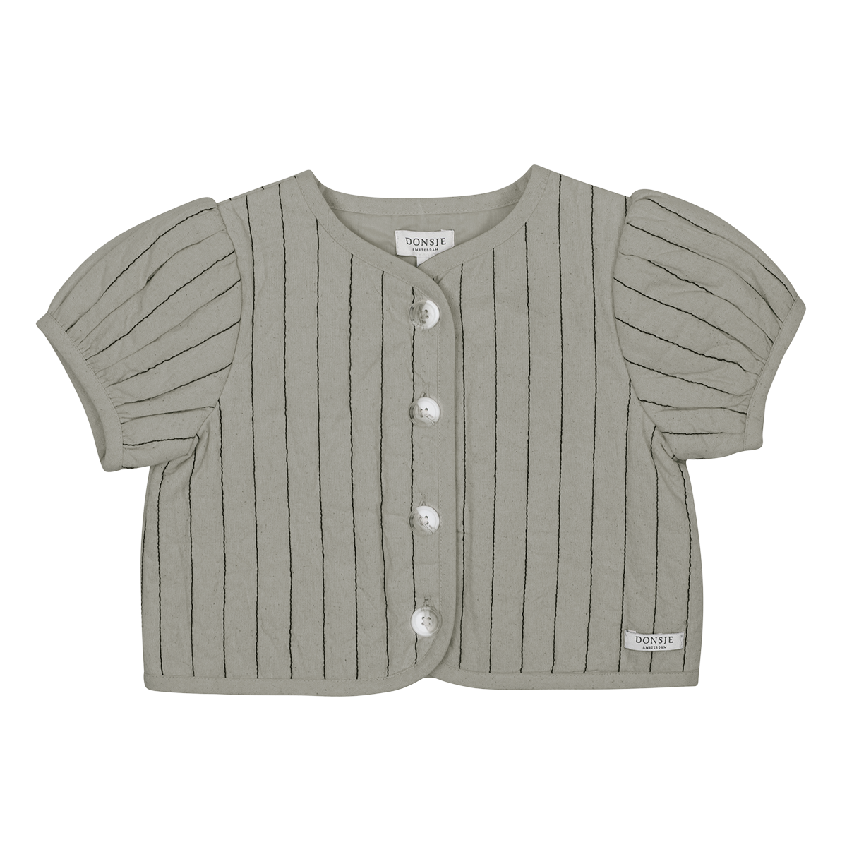 Milenna Jacket | Dusty Green – Thyme Striped