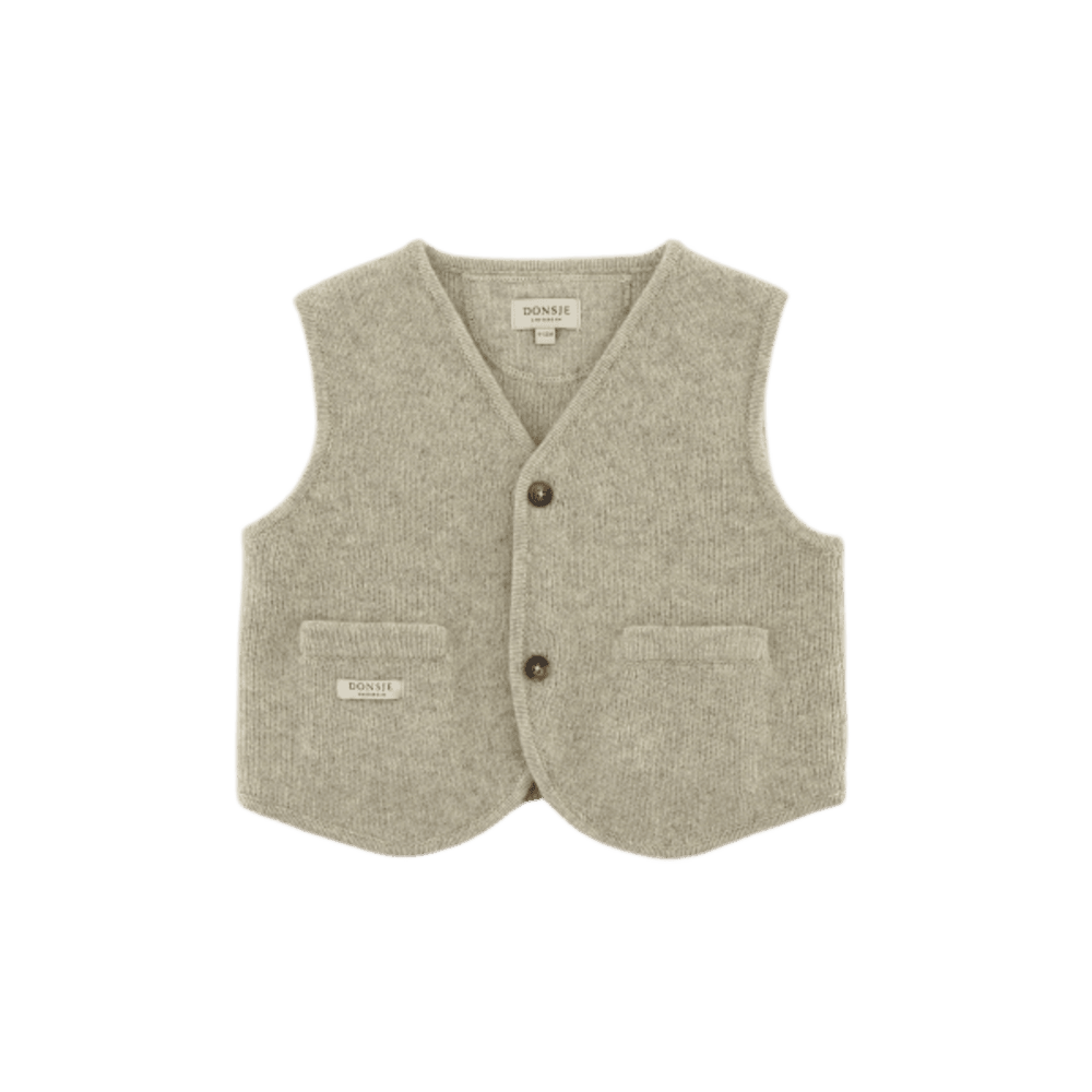 Maurtis Merino Wool Gilet | Light Grey Melange