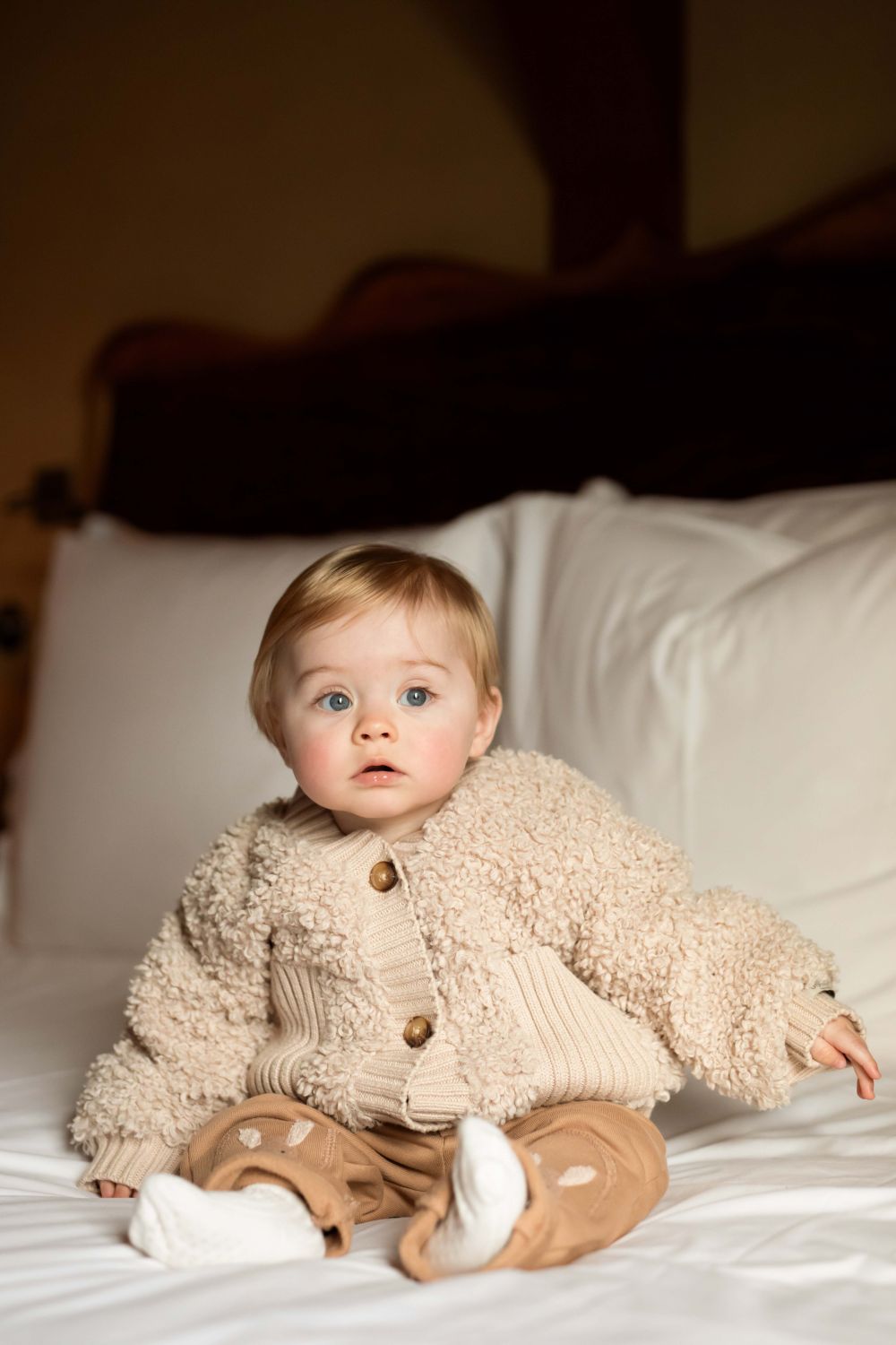 Olaan Cardigan | Soft Taupe Teddy