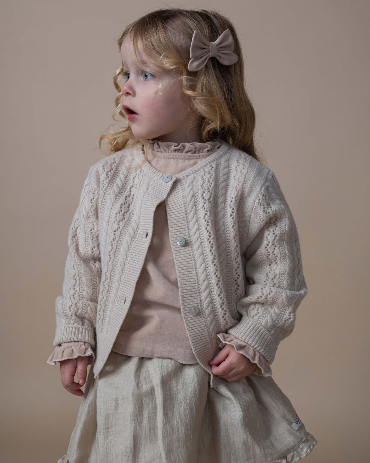 Danik Merino Wool Cardigan | Soft Sand