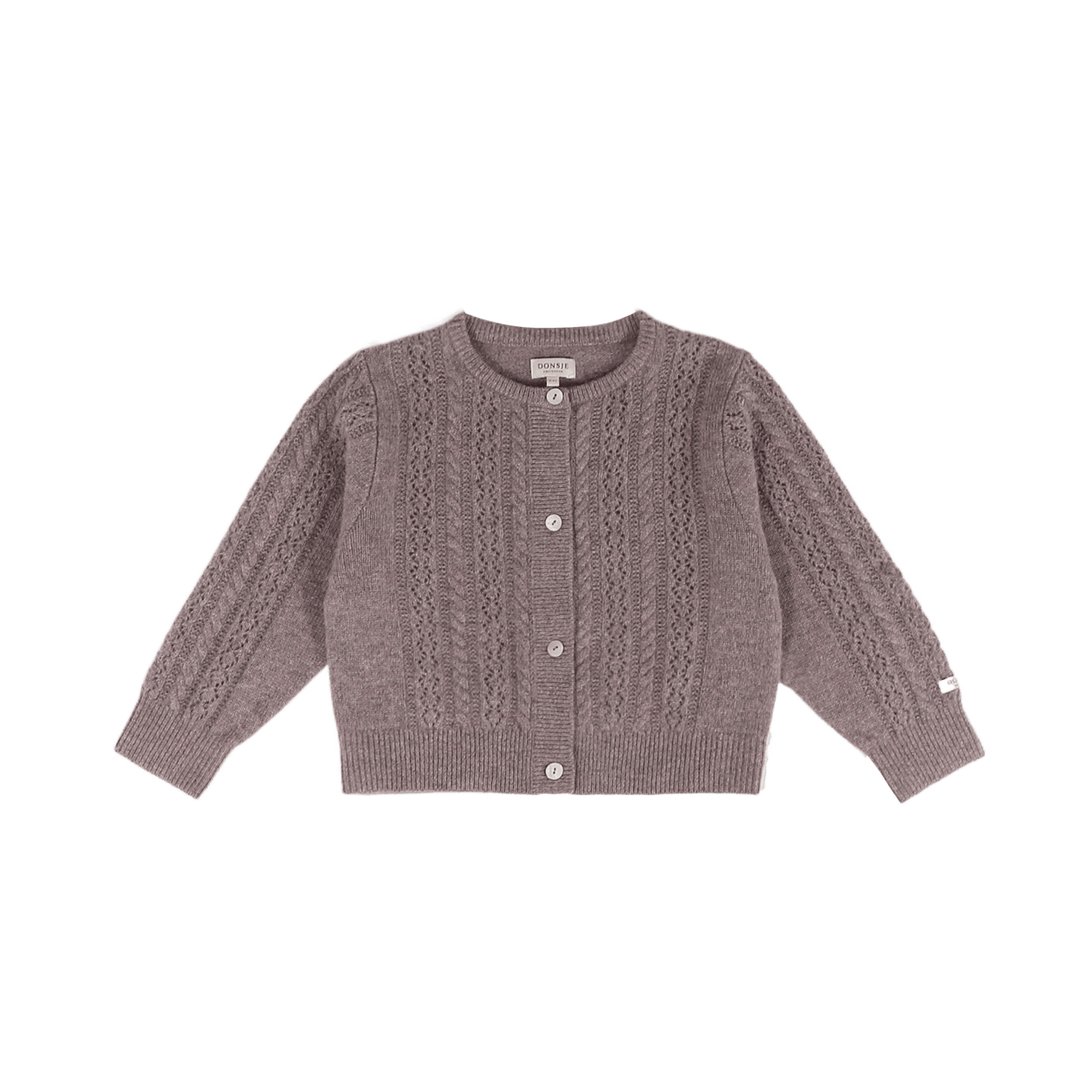 Danik Merino Wool Cardigan | Dark Taupe Melange
