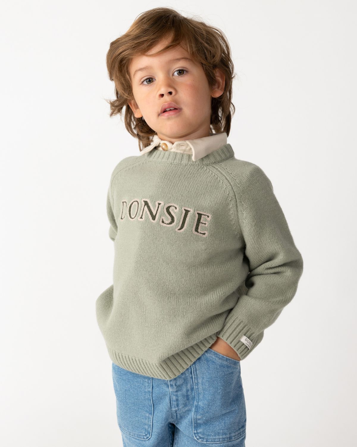 Fionn Merino Wool Sweater | Desert Green