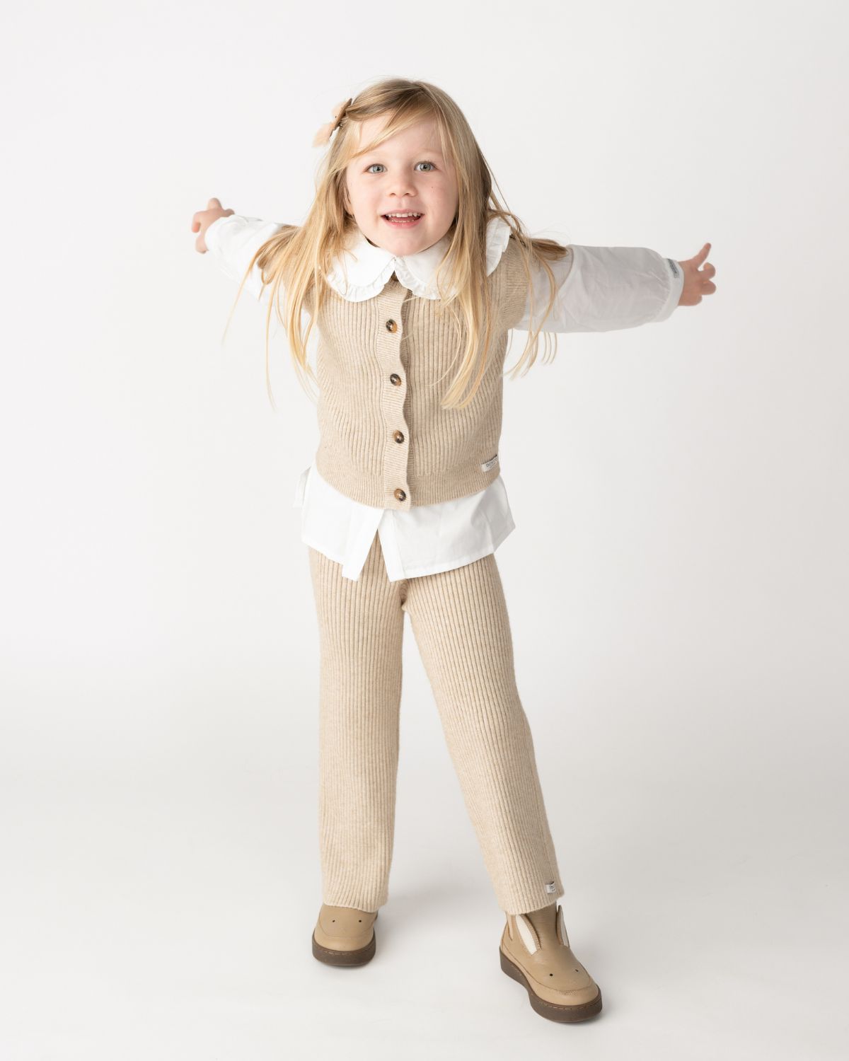 Yven Trousers | White Sand Melange