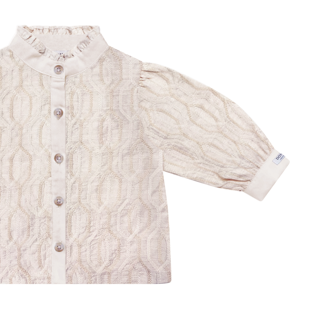 Fini Blouse | Soft Taupe - Rose Chain