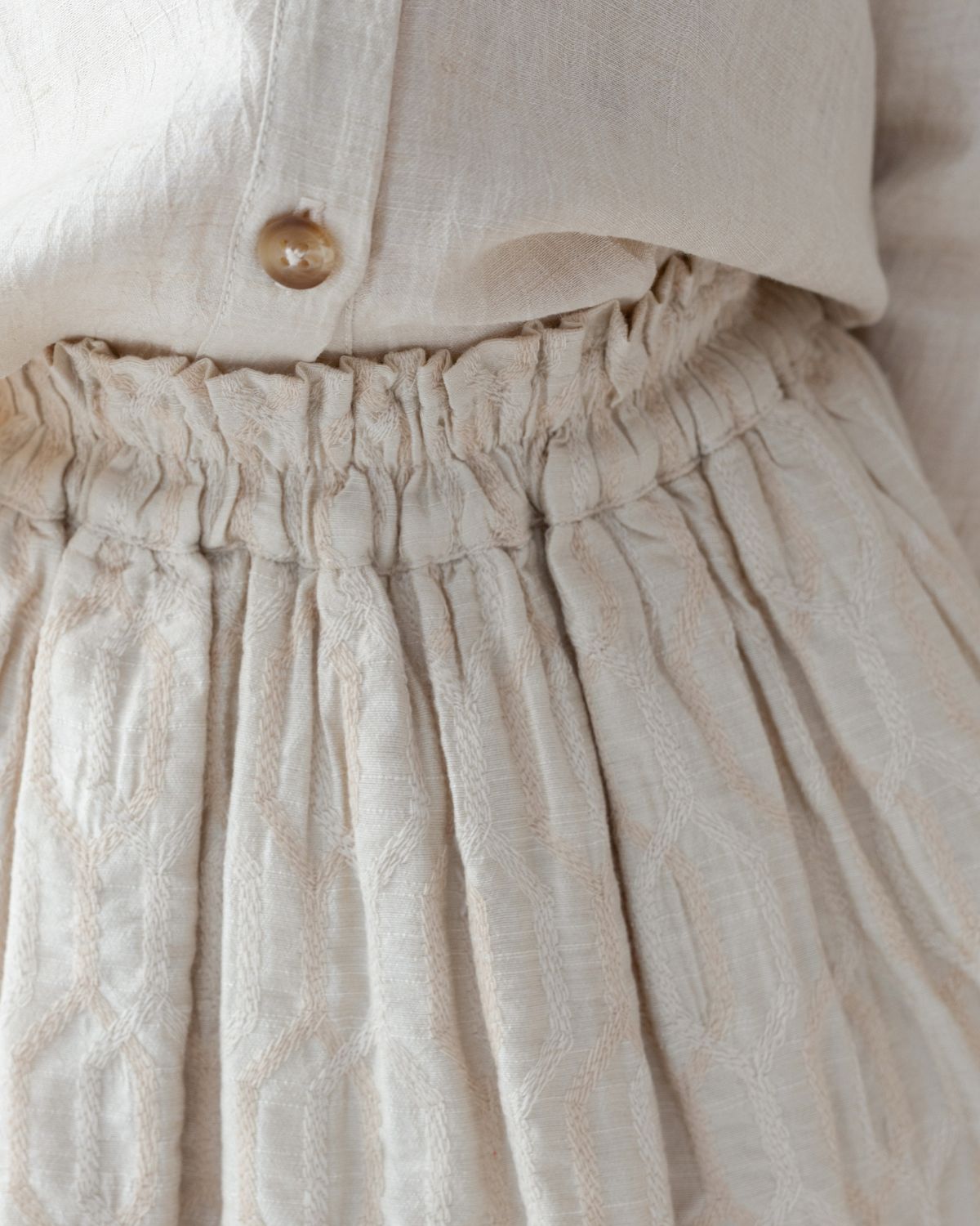Raylen Skirt | Soft Taupe - Rose Chain