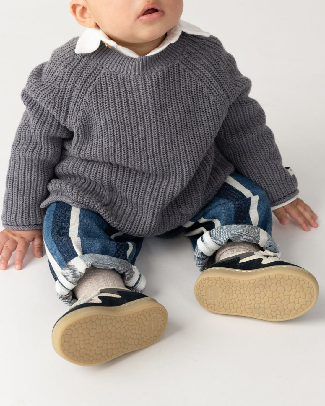 Mink Trousers | Vintage Blue - White Striped