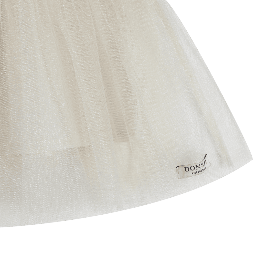 Negina Dress | Warm White Metallic